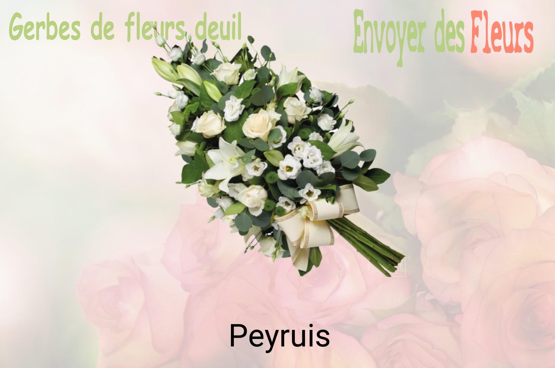 Gerbe de fleurs de deuil livrée à Peyruis